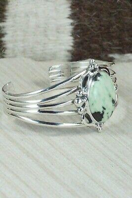 Variscite and Sterling Silver Bracelet - Samuel Yellowhair - High Lonesome Trading