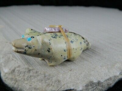 Badger Zuni Fetish Carving - Delvin Leekya - High Lonesome Trading