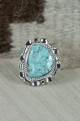 Navajo Turquoise & Sterling Silver Ring - Daniel Benally - Size 7.75