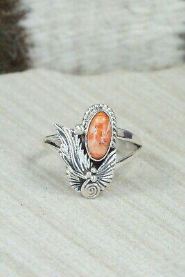 Spiny Oyster & Sterling Silver Ring - Genevieve Francisco - Size 8.75 - High Lonesome Trading