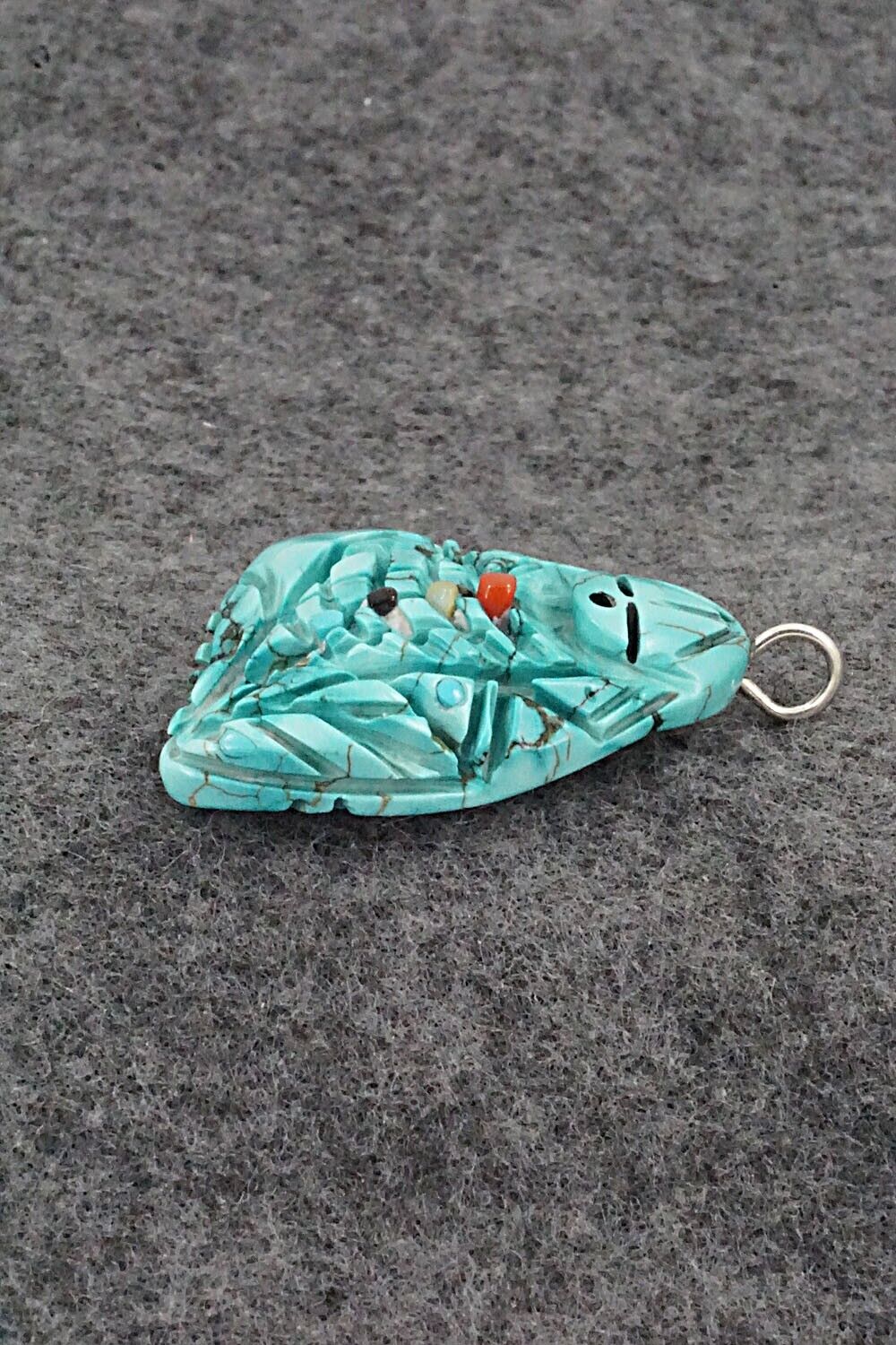 Turquoise Corn Maiden Pendant - Vickie Quandelacy