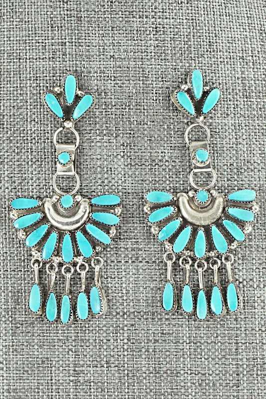 Turquoise & Sterling Silver Earrings - Viola Bobelu