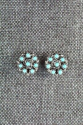 Turquoise & Sterling Silver Earrings - Randy Hooee