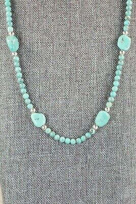 Turquoise & Sterling Silver Necklace - Navajo