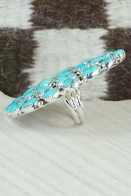 Turquoise & Sterling Silver Ring - Marlene Haley - Size 6
