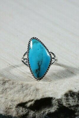 Navajo Turquoise and Sterling Silver Ring - Tom Dinetso - Size 9.5 - High Lonesome Trading