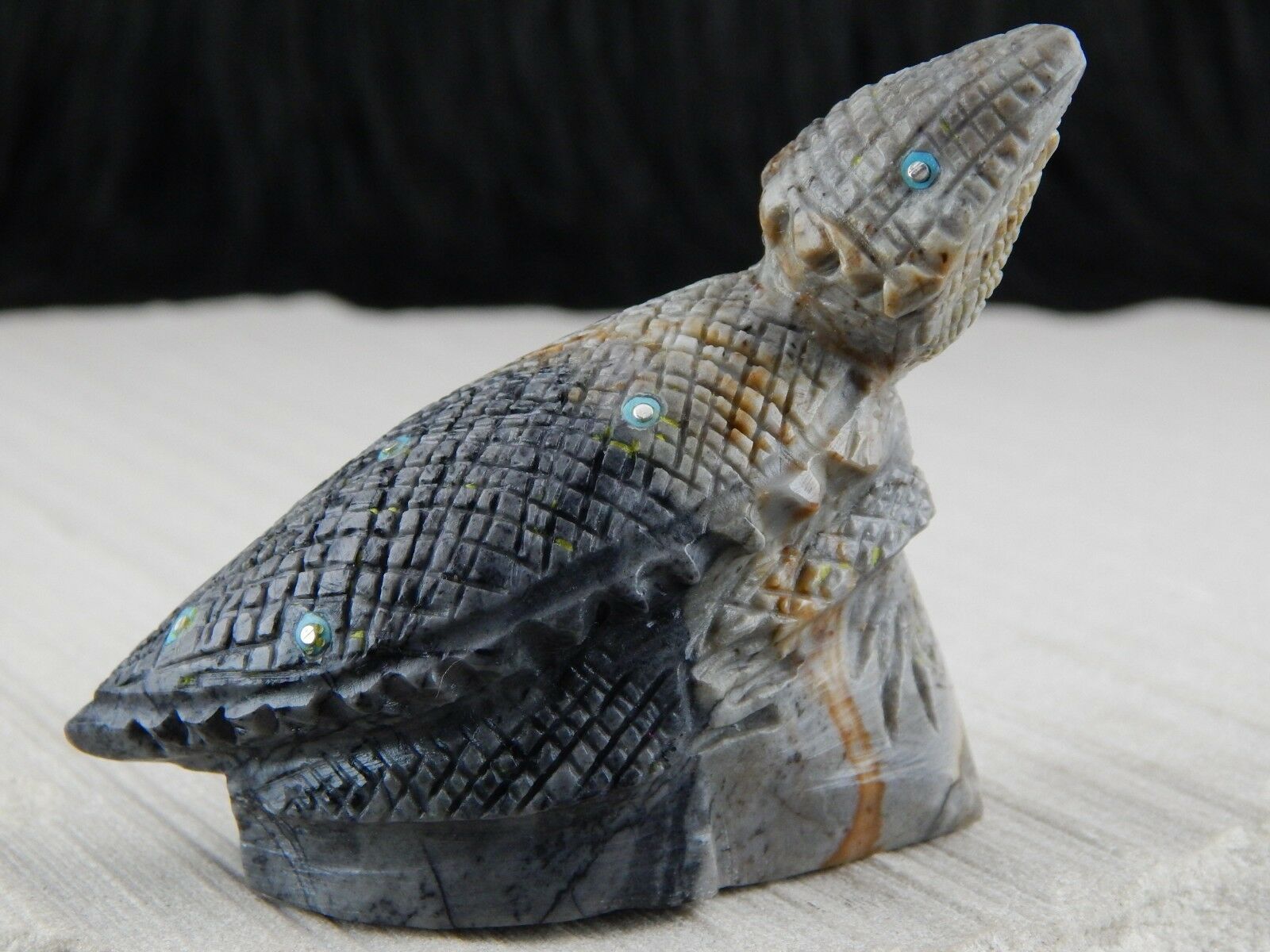 Lizard Zuni Fetish Carving - Kevin Allapowa - High Lonesome Trading