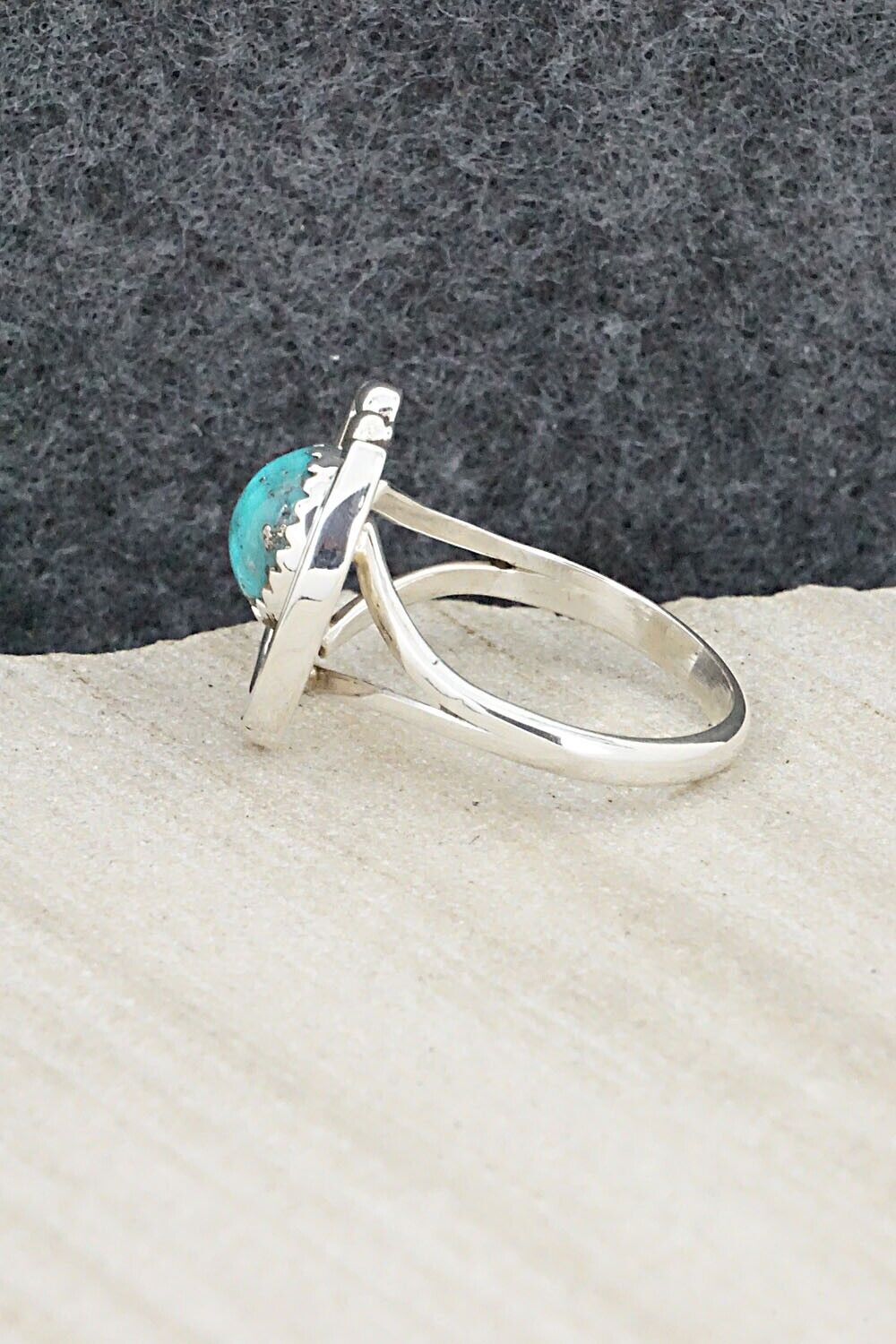 Turquoise & Sterling Silver Ring - Alice Rose Saunders - Size 7