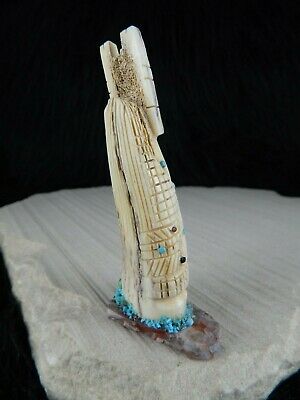 Corn Maiden Zuni Fetish Carving - Carl Etsate - Zuni Maiden Carving - High Lonesome Trading
