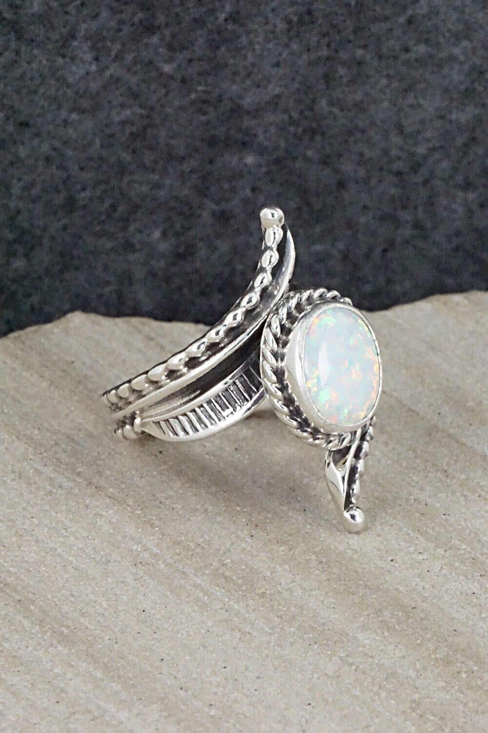 Opalite & Sterling Silver Ring - Thomas Yazzie - Size 6.75