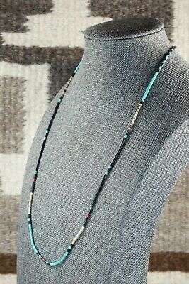 Turquoise, Shell, Coral & Sterling Silver Necklace - Esquipula Tenorio