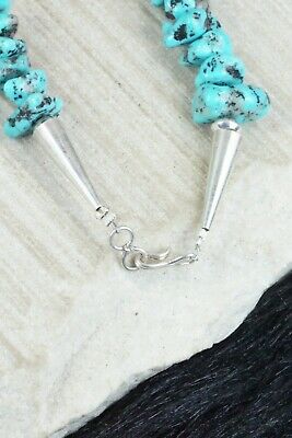 Turquoise and Sterling Silver Necklace - Navajo