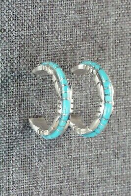 Turquoise & Sterling Silver Earrings - Sheldon Lalio - High Lonesome Trading