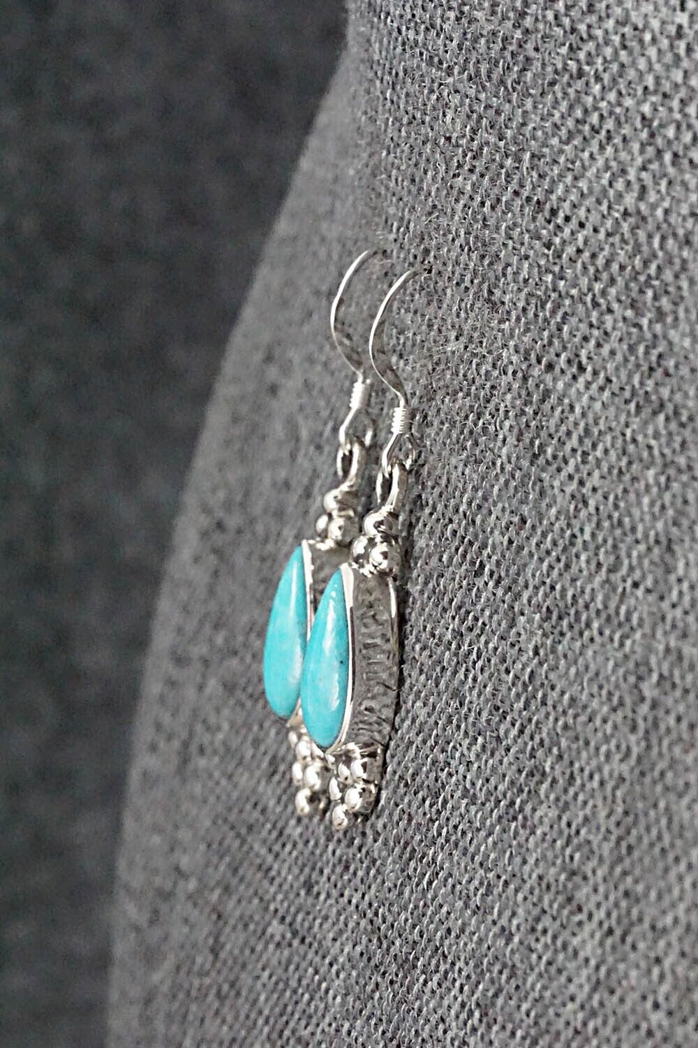Turquoise & Sterling Silver Earrings - Isabelle Yazzie