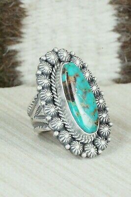 Royston Turquoise and Sterling Silver Ring - Michael Calladitto - Size 7