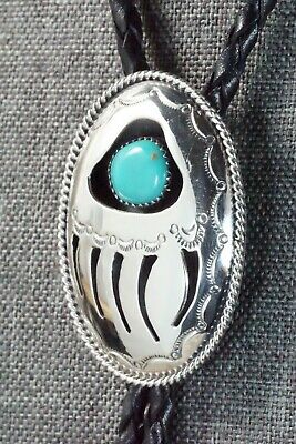 Turquoise & Sterling Silver Bolo Tie - Wilbert Muskett Sr.