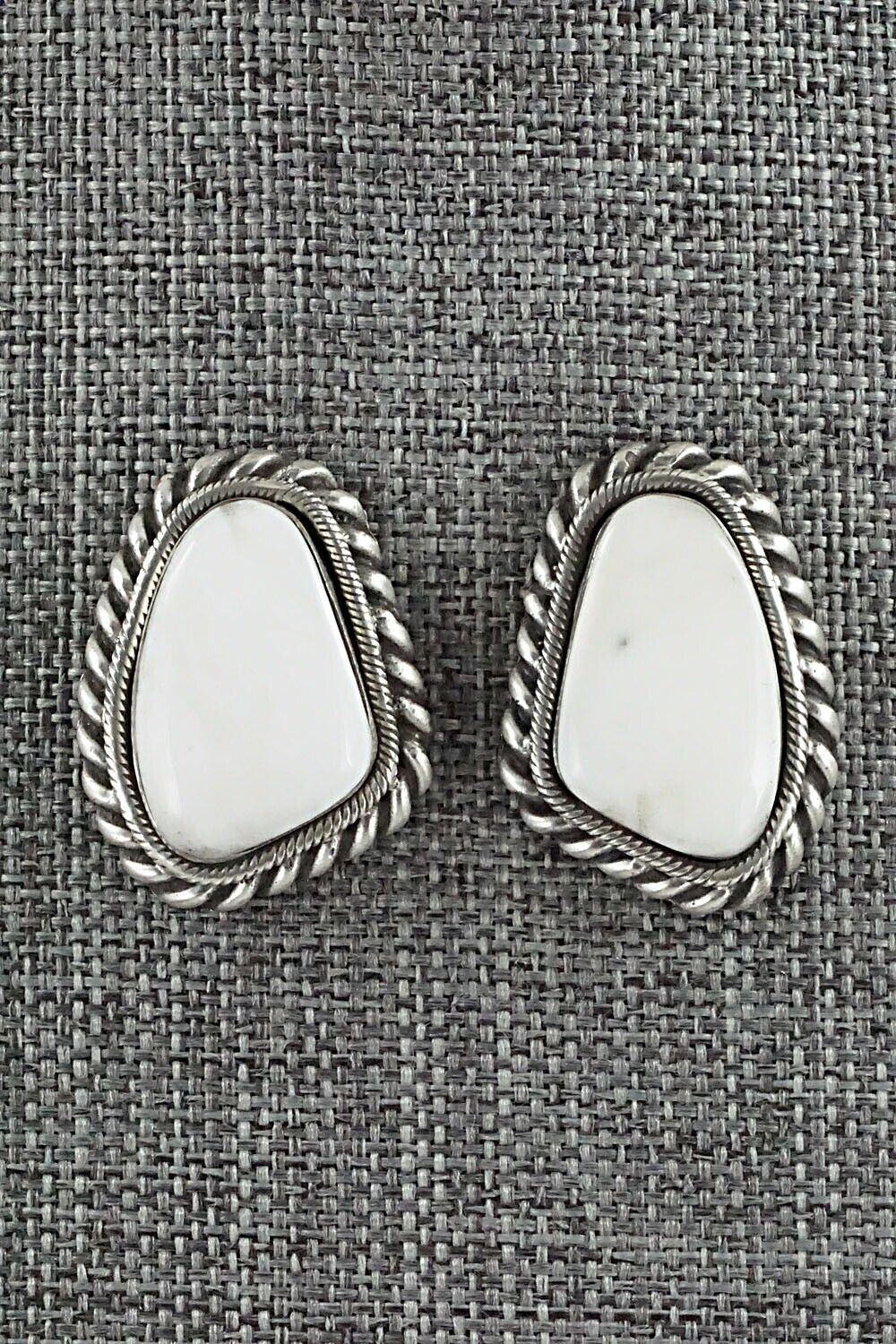 White Buffalo & Sterling Silver Earrings - Sharon McCarthy