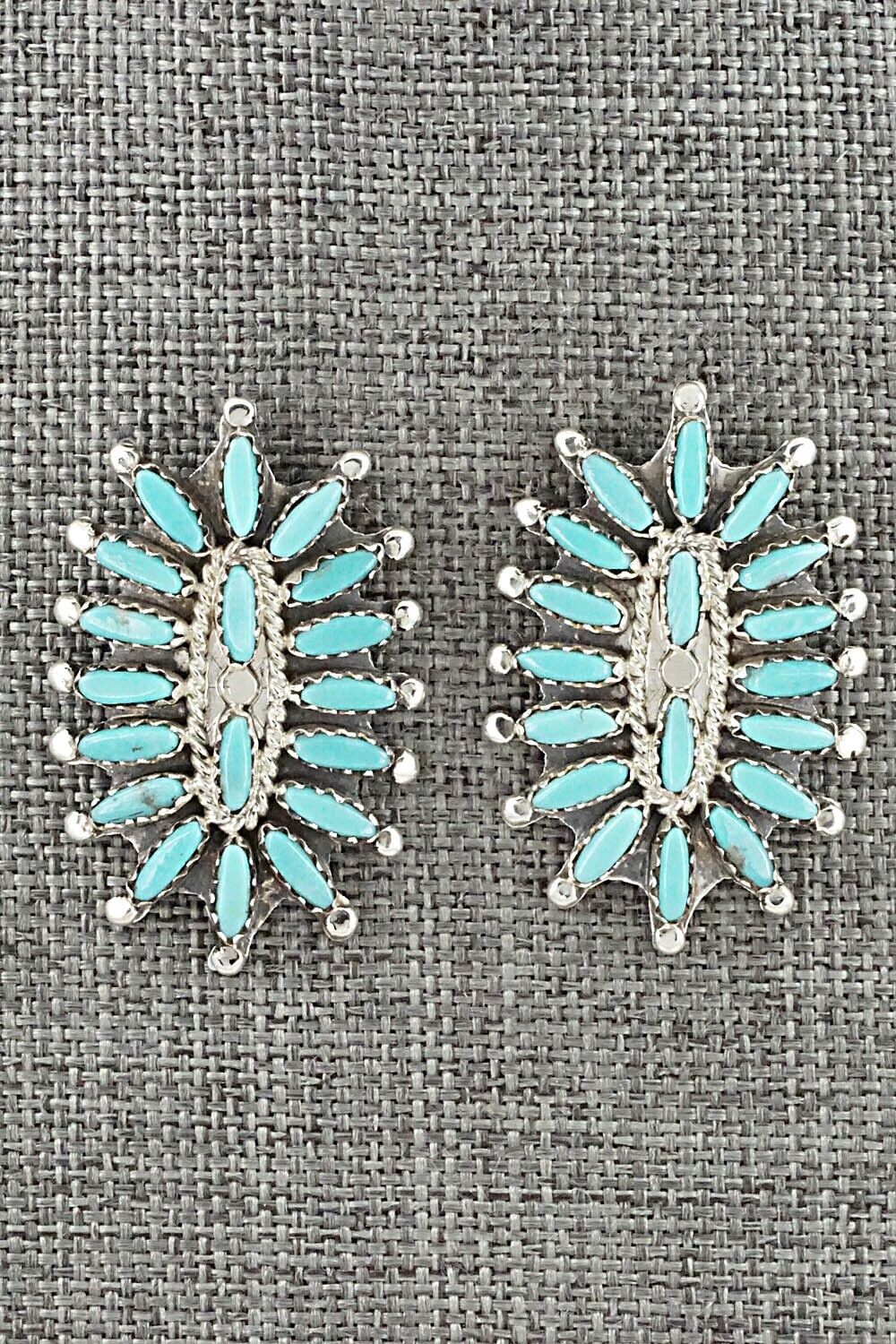 Turquoise & Sterling Silver Squash Blossom Set - Nathaniel Nez