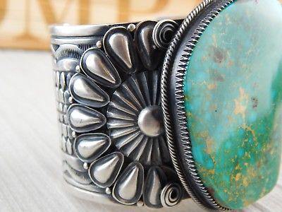 Navajo Turquoise & Sterling Silver Bracelet - Derrick Gordon - High Lonesome Trading