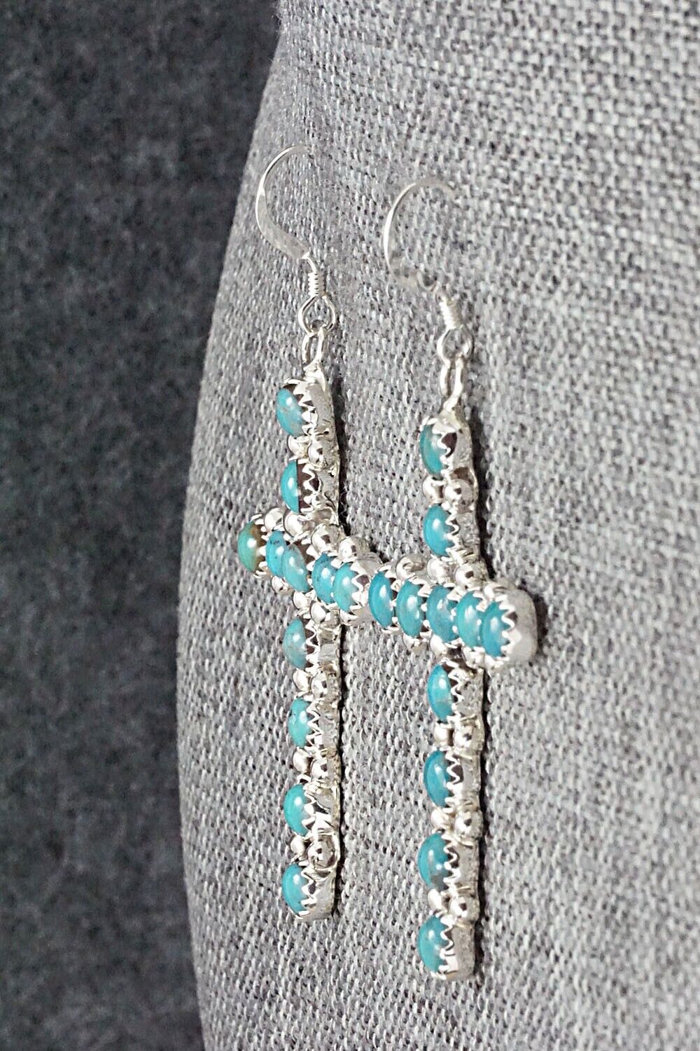 Turquoise and Sterling Silver Earrings - Roberta Begay