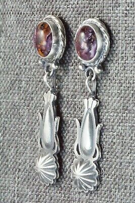Spiny Oyster & Sterling Silver Earrings - Annie Spencer