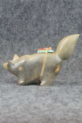 Wolf Zuni Fetish Carving - Enrike Leekya