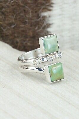 Turquoise & Sterling Silver Ring - Bobby Platero - Size 8.5