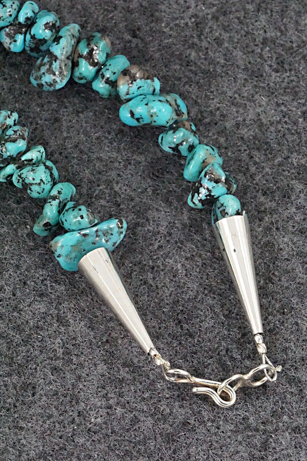 Turquoise and Sterling Silver Necklace - Louise Joe