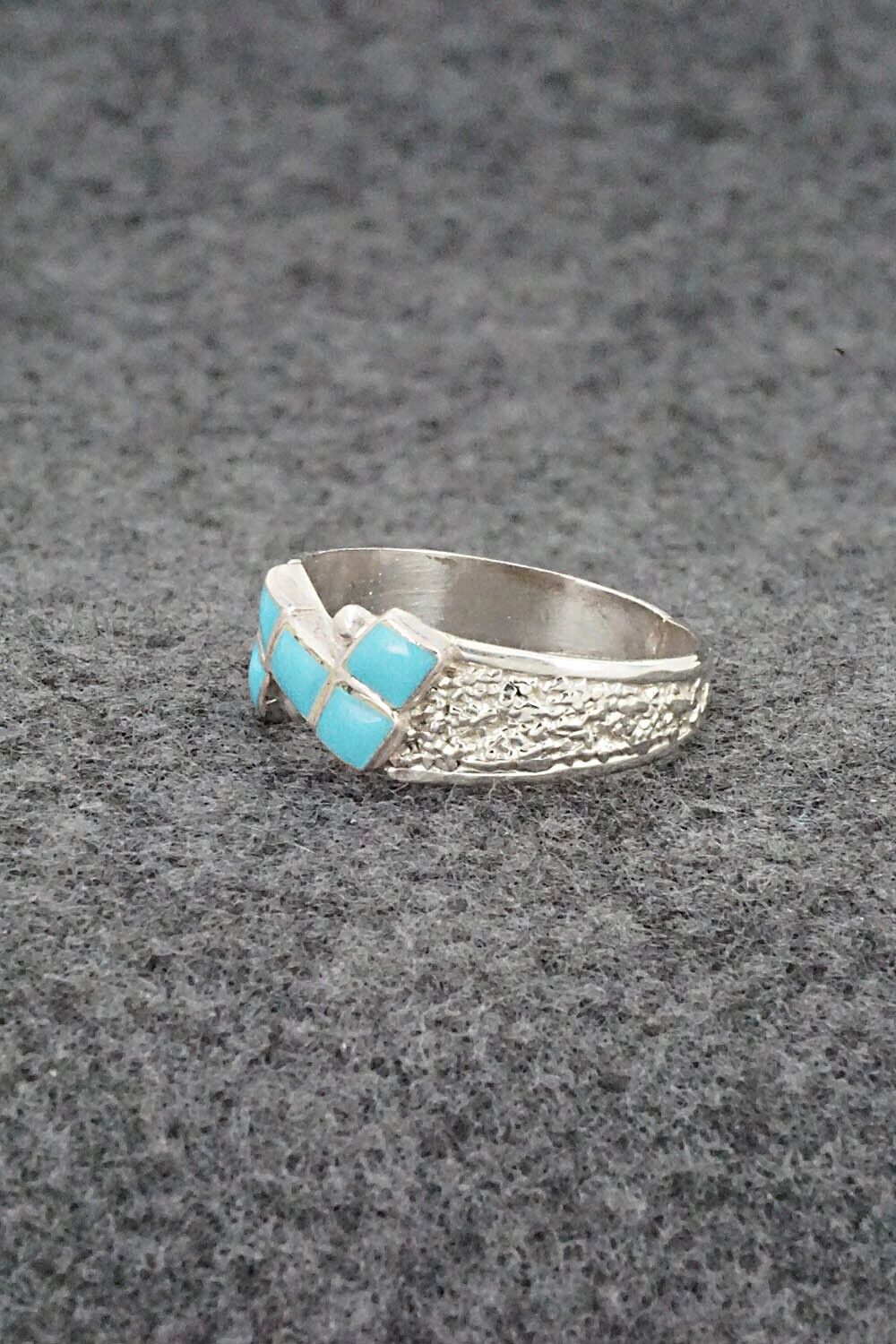 Turquoise & Sterling Silver Ring - Bonnie Quam - Size 8