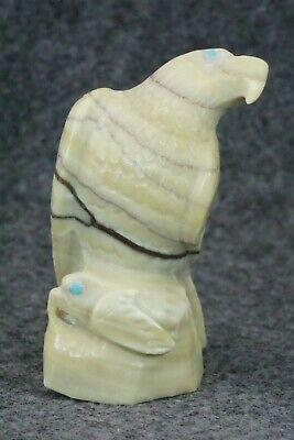 Eagle Zuni Fetish Carving - Derrick Kaamasee
