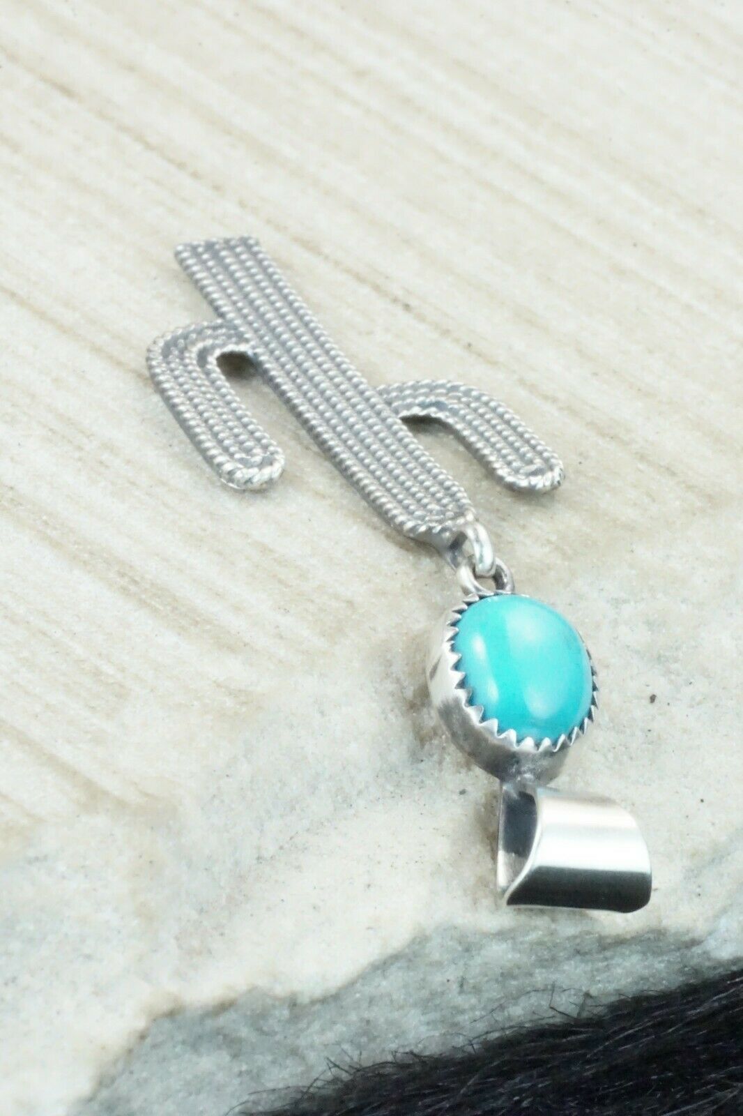 Turquoise and Sterling Silver Pendant - Annie Spencer