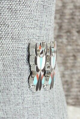 Multi Stone Inlay & Sterling Silver Earrings - Breon Wallace