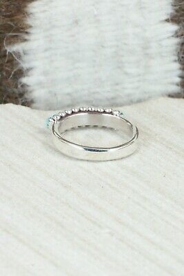 Turquoise & Sterling Silver Ring - Irma Unkestine - Size 7