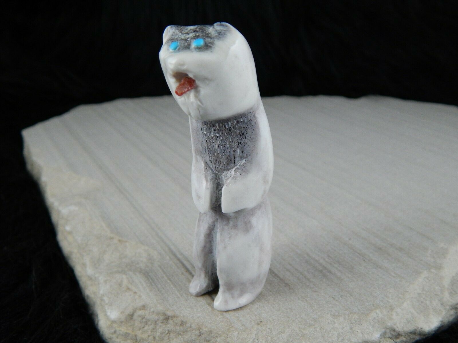 Bear Zuni Fetish Carving - Marlon Lowsayatee - High Lonesome Trading