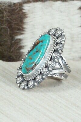 Royston Turquoise and Sterling Silver Ring - Michael Calladitto - Size 7