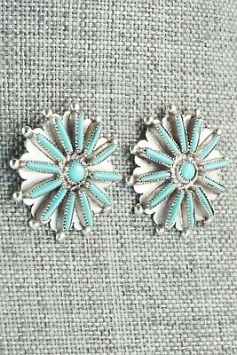 Turquoise & Silver Earrings - Samantha Waatsa