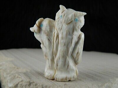 Owl - Zuni Fetish - Allison White - Zuni Owl Carving - Native American - High Lonesome Trading