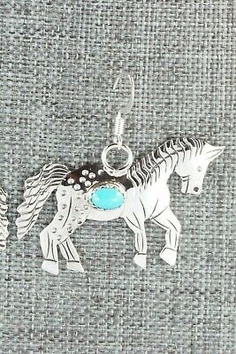 Turquoise & Sterling Silver Earrings - Louise Yazzie