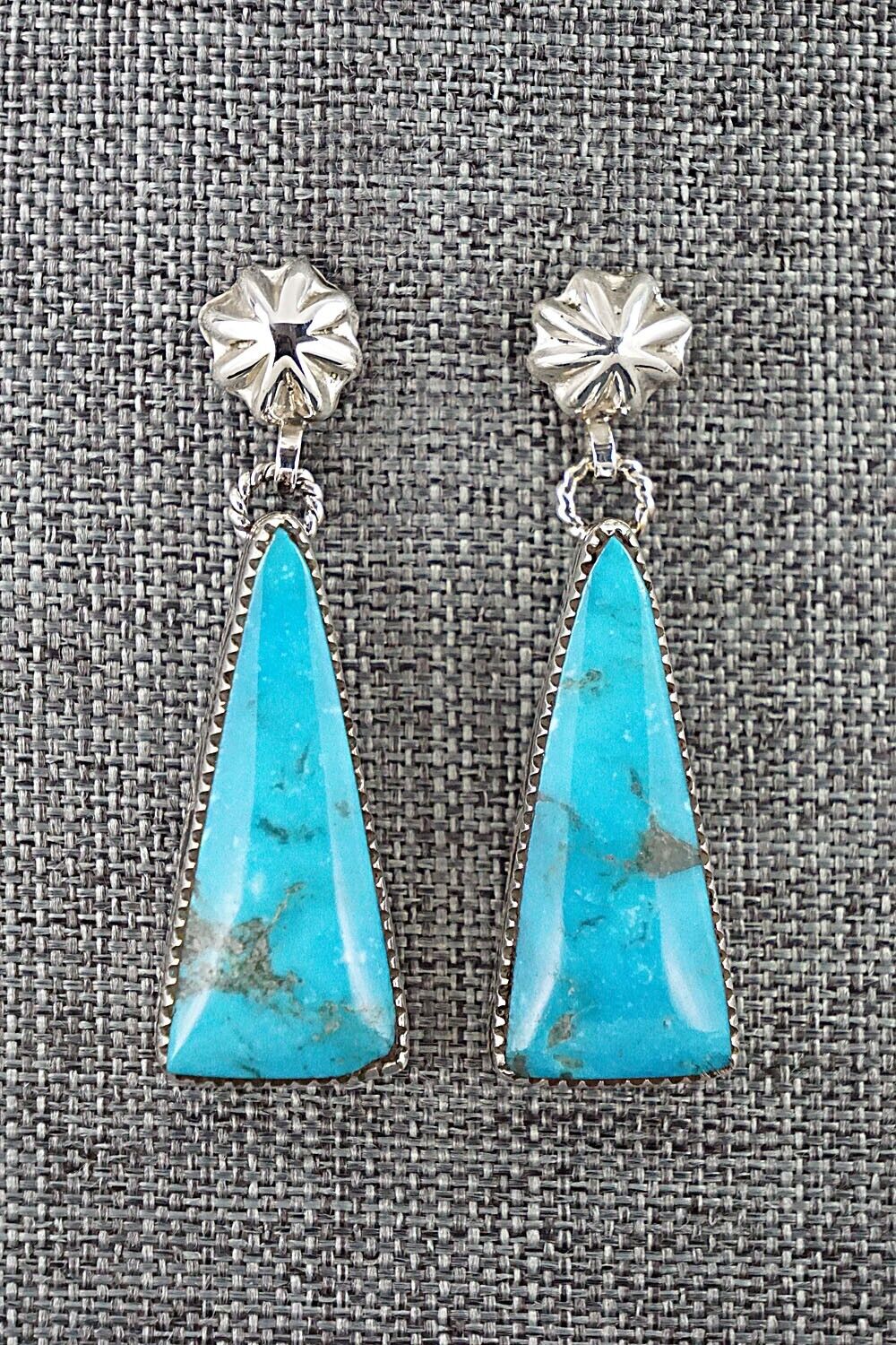 Turquoise & Sterling Silver Earrings - Gregg Yazzie