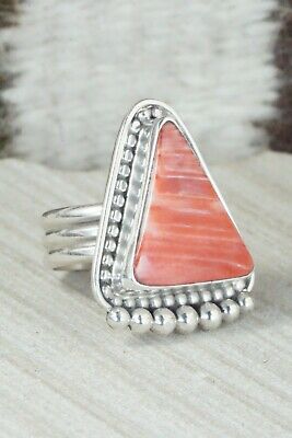 Spiny Oyster & Sterling Silver Ring - Cris Nez - Size 8