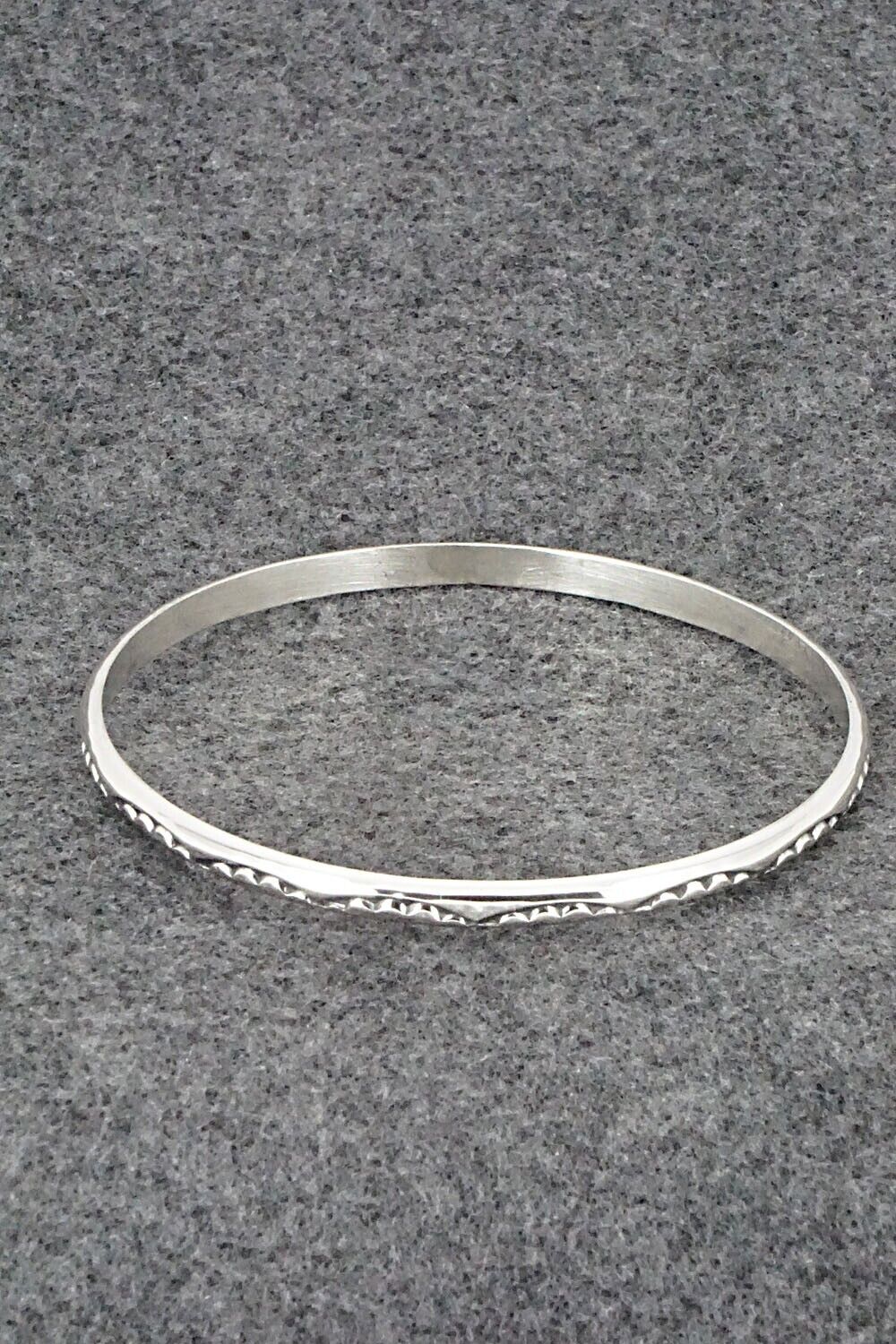 Sterling Silver Bangle Bracelet - Elaine Tahe