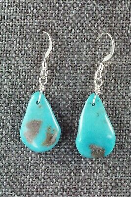 Turquoise & Sterling Silver Earrings - Navajo
