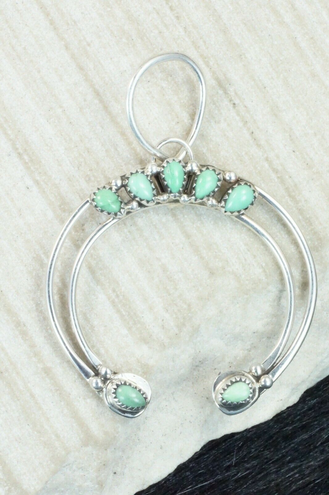 Turquoise & Sterling Silver Pendant - Priscilla Reeder