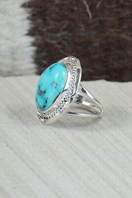 Turquoise & Sterling Silver Ring - Samuel Yellowhair - Size 6.5