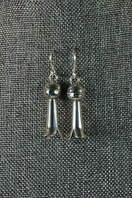 Navajo Sterling Silver Blossom Earrings - Phil Garcia - High Lonesome Trading