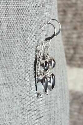 Onyx & Sterling Silver Earrings - Isabelle Yazzie