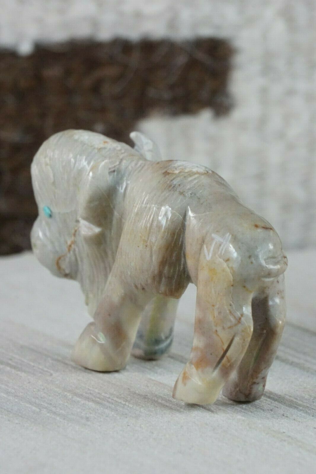 Buffalo Zuni Fetish Carving - Jonas Hastito - High Lonesome Trading