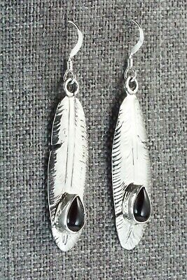 Onyx & Sterling Silver Earrings - Genevieve Francisco