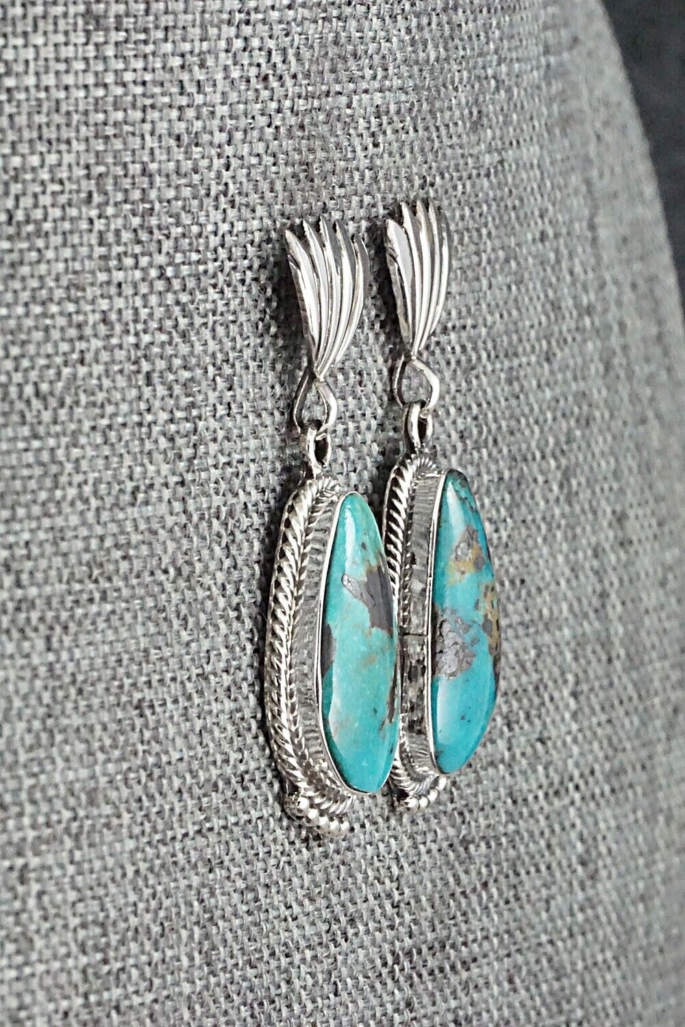 Turquoise and Sterling Silver Earrings - Sharon McCarthy