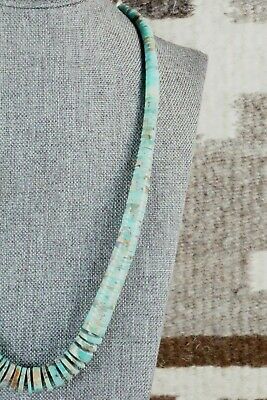 Turquoise & Sterling Silver Necklace - Lupe Lovato